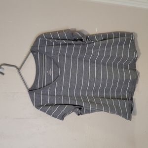 XXL Grey shirt with white stripes